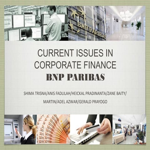 Current issue in Corporate Finance (BNP Paribas)