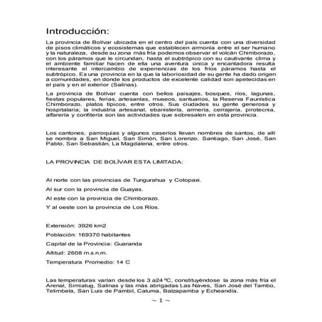 Patrimonio de Bolivar