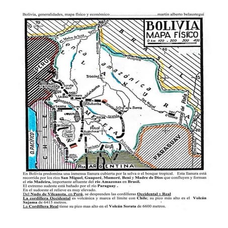 Bolivia generalidades, mapa físico y económico | DOCX