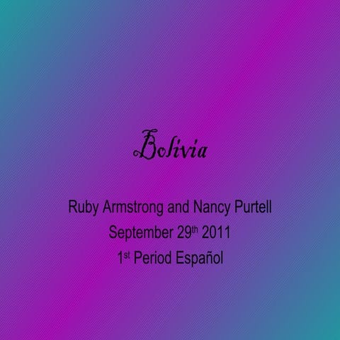 Bolivia ppt