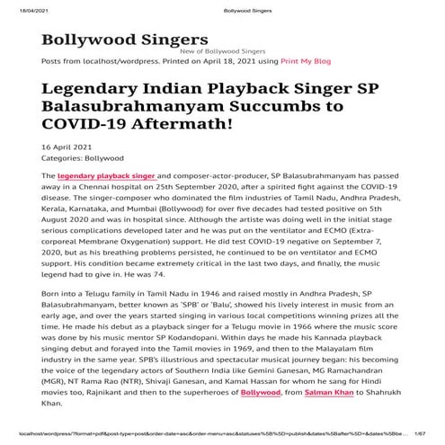 Bollywood singers | PDF