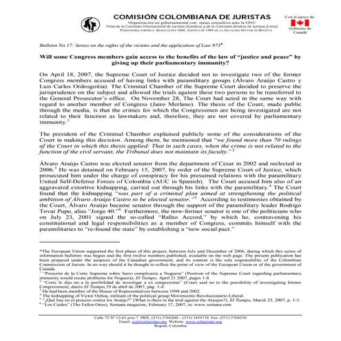 Will some Congress members gain access to the benefits of the law of "justice...