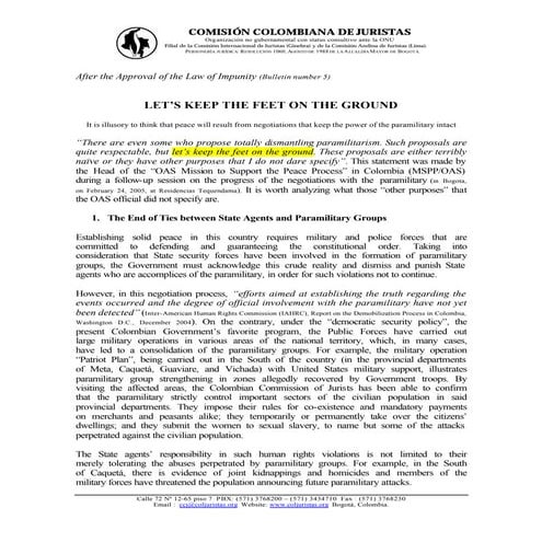 Let's keep the feet on the ground