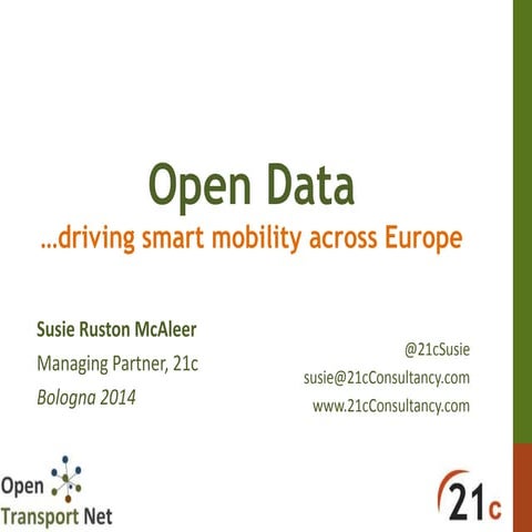 Open Data... Driving Smart Mobility Across Europe