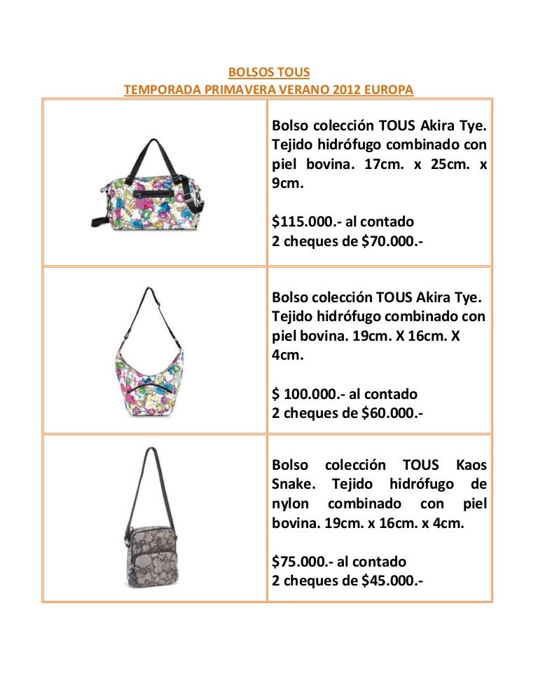 Bolsos tous primavera verano 2012 2013