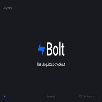 Bolt pitch deck: $393M Series D, $6B+ valuation