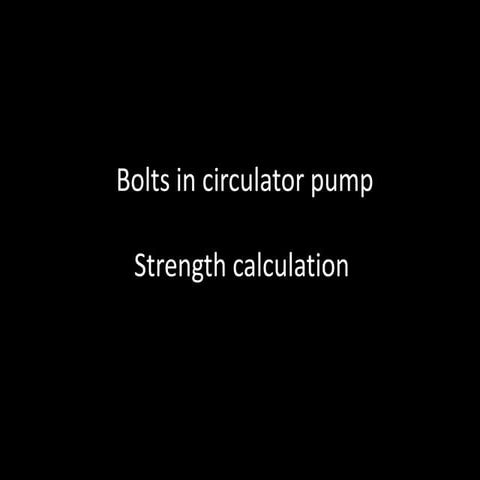 Bolts circulator pump
