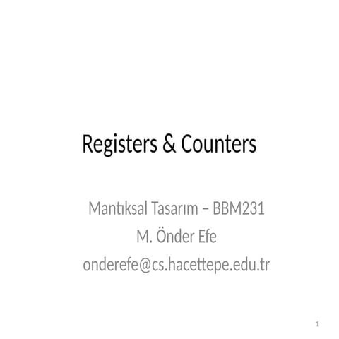 Registers and counters | PDF