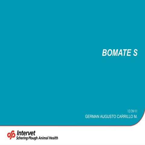 Bomate 2 MSD Salud Animal Salud Lechera | PPT
