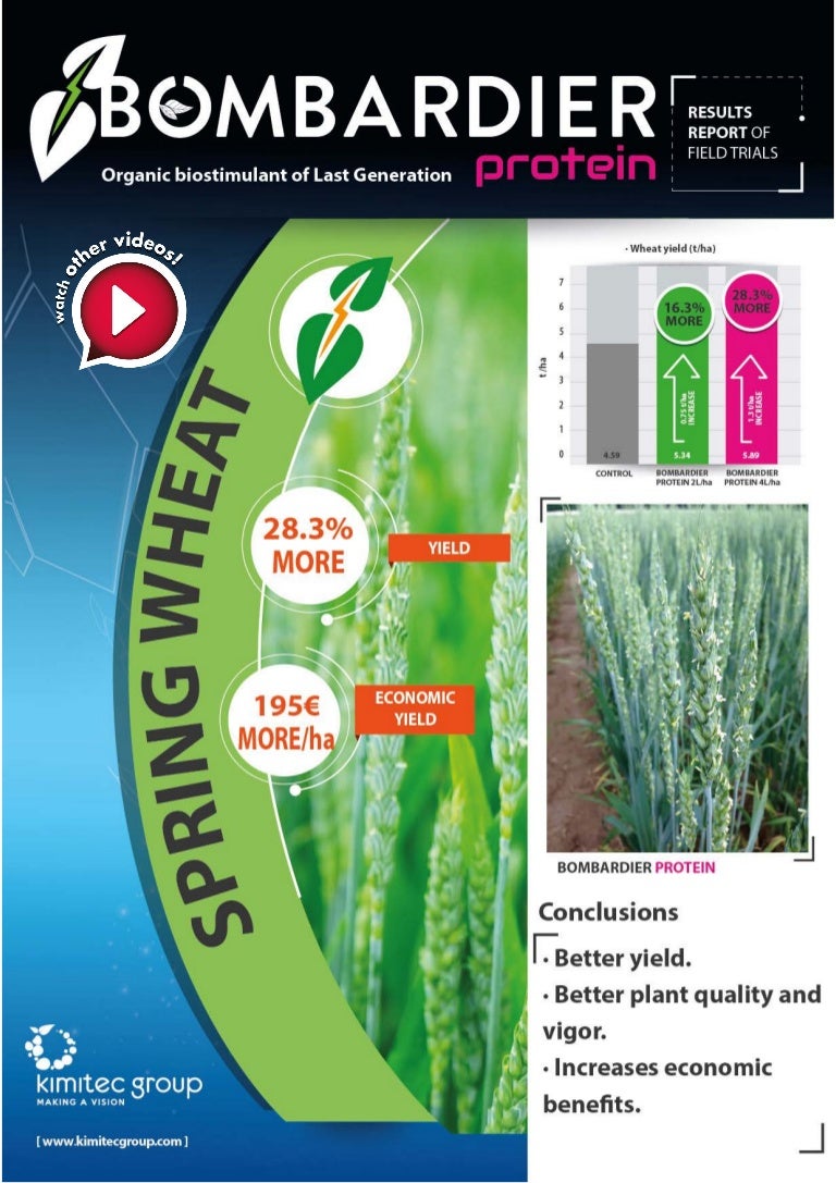 Bombardier Protein on Spring Wheat [report of trial] Kimitec Group
