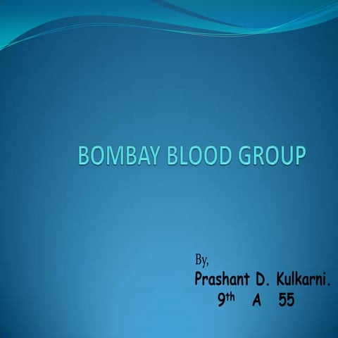 Bombay blood group