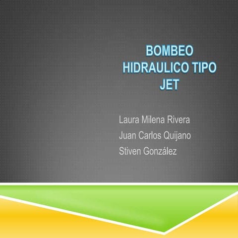 Bombeo hidraulico tipo jet