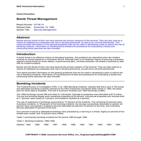 Bomb threatmanagement | PDF