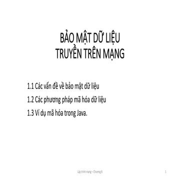 Bảo mật dữ liệu