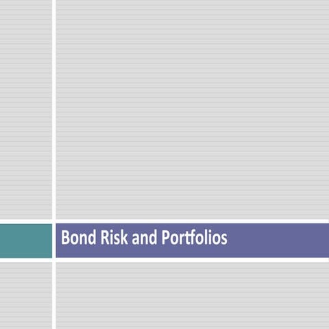 Bond risk and portfolios pdf