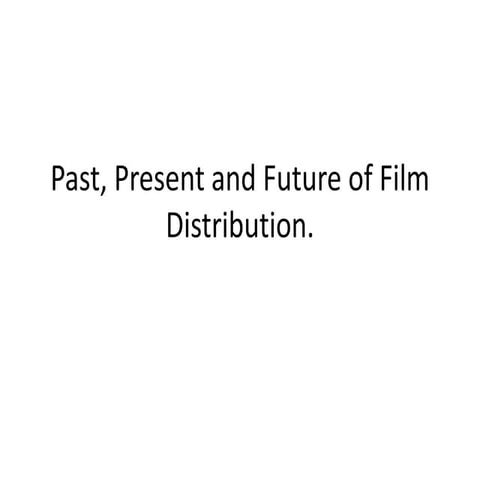 Distribution of the film industry