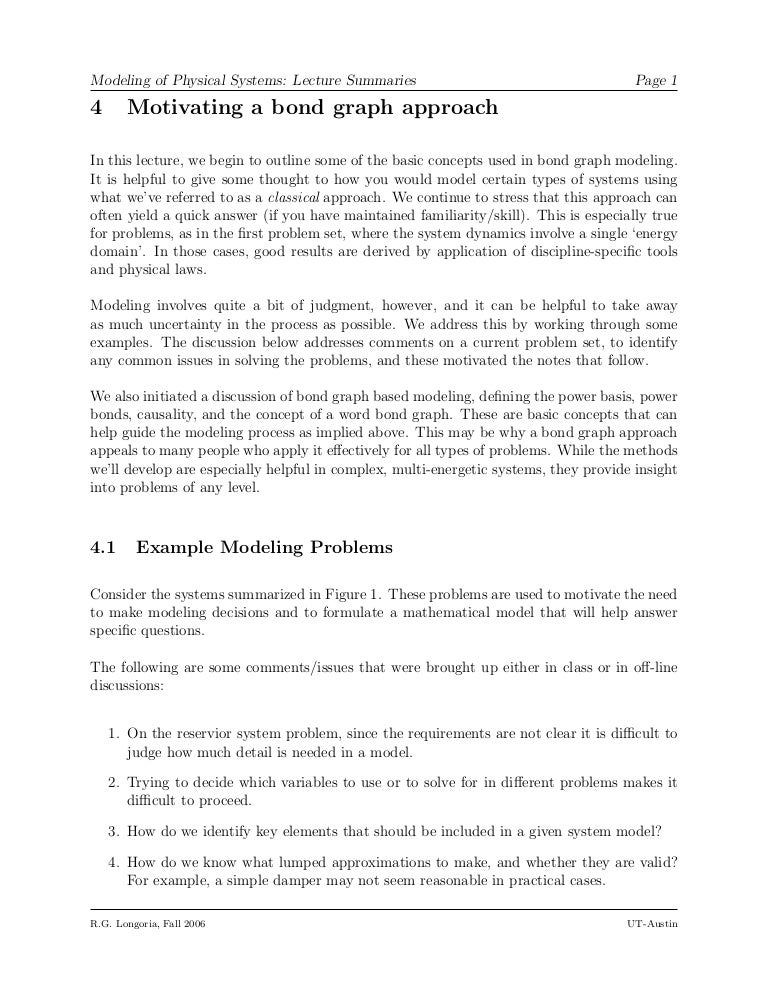 Bond graph theory 1