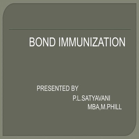 Bond immunization