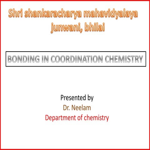 Bonding in coordination compound(werners theory)