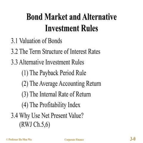 Bond Markert & Alternative Investment Ruls.ppt