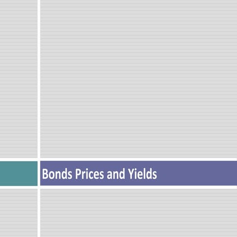Bond price and yield pdf