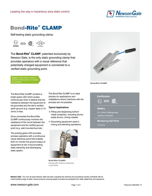Newson Gale Bond Rite Clamp