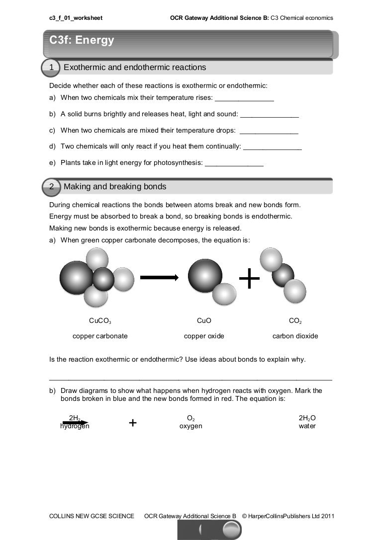 worksheet Endothermic Vs Exothermic Worksheet bonds and endo exo doc worksheet