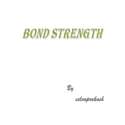 Bond strenth