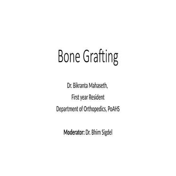 Bone graft Dr bikrant.pptx bone graft substitute | PPTX