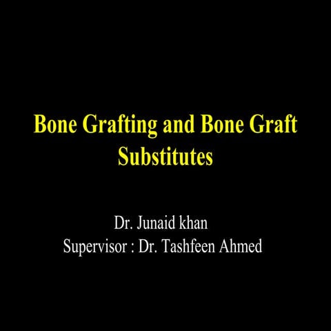 Bone grafting and bone graft substitutes 