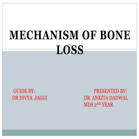  mechanism of alveolar Bone loss
