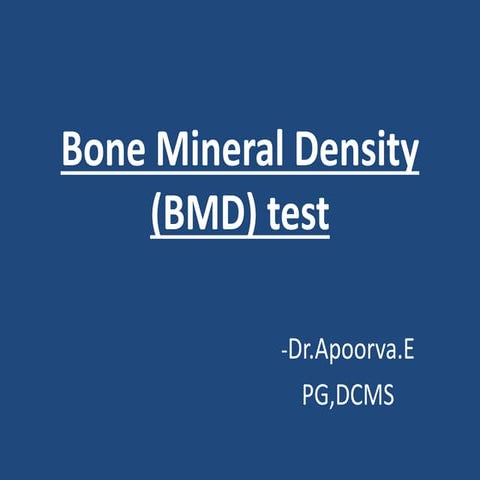 Bone mineral density (bmd) test