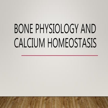 Bone physiology