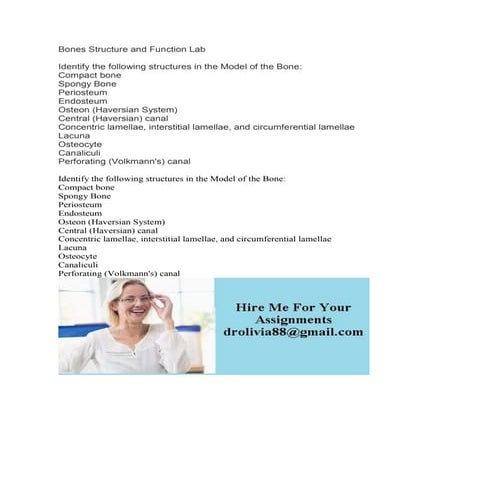Bones Structure and Function Lab Identify the following structures in.docx
