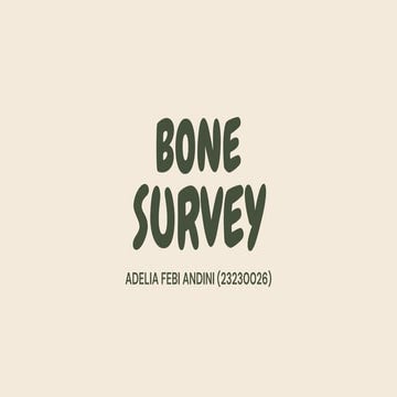 Bone survey radiography skull, spine, thorax and long bone | PDF