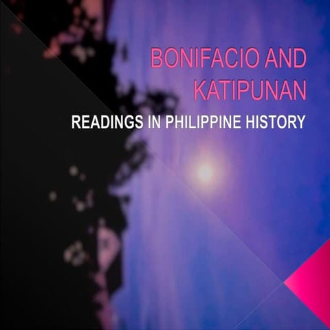 Bonifacio and katipunan