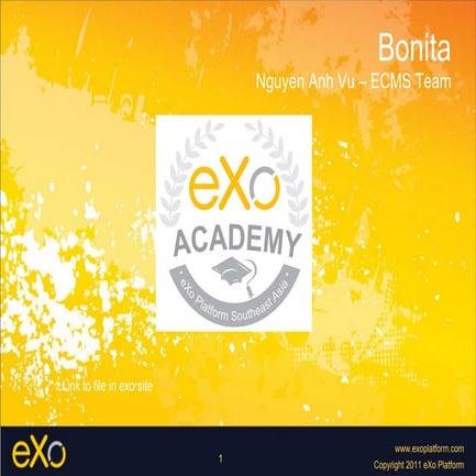 eXo Presentation: Bonita by Nguyen Anh Vu