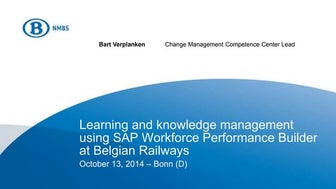 Mobile Performance Support at Belgian Railways: Future on-the-job-help, learn...