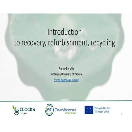 Introduction to Recycle in circular economy