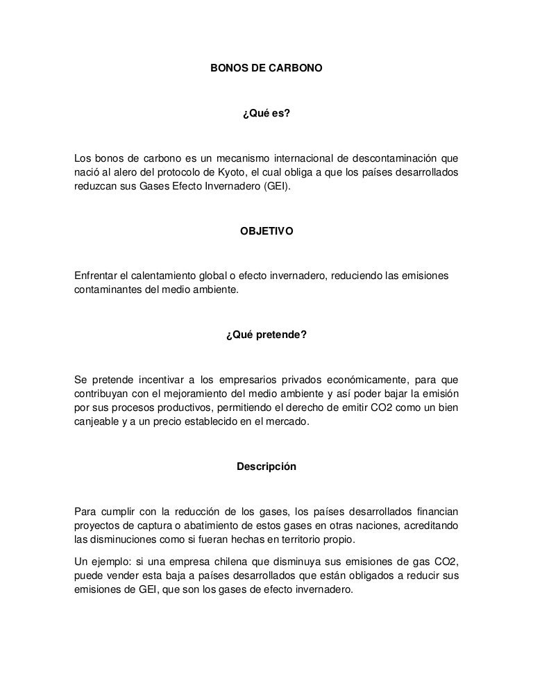 Bonos de carbono