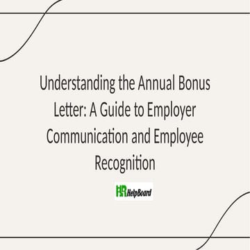 Bonus Letter to Employee, Annual Bonus Letter | PPTX