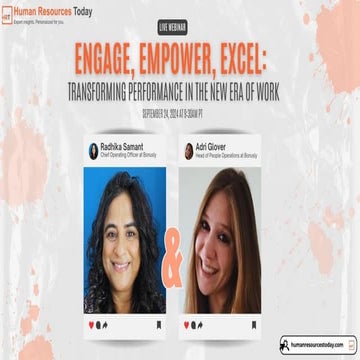 Engage, Empower, Excel: Transforming Performance in the New Era of Work