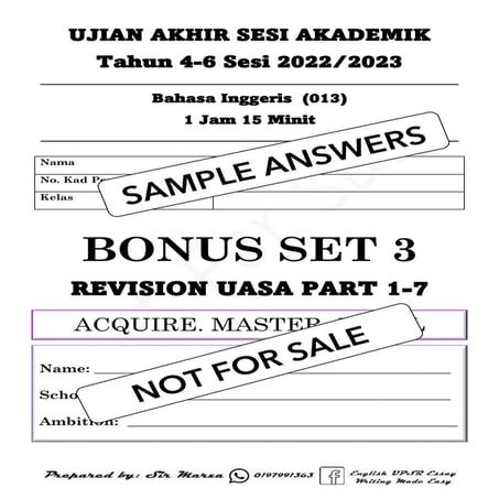 sample uasa questions and answering technique