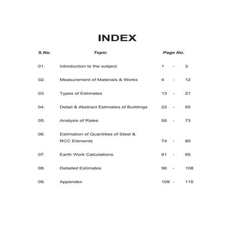 Estimation and costing book
