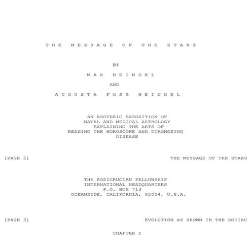 Book message of the stars