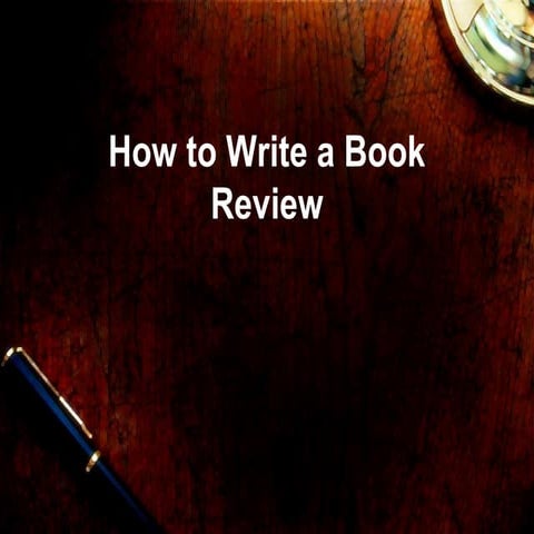 How to write a book review ?