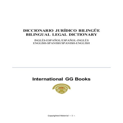 Bilingual Legal Dictionary