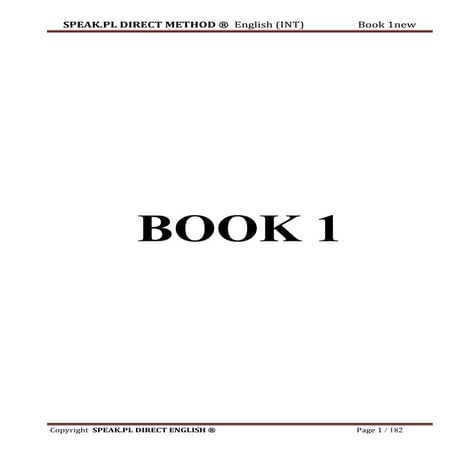 Book1 SPEAK DIRECT METHOD ® ENGLISH - sample international version