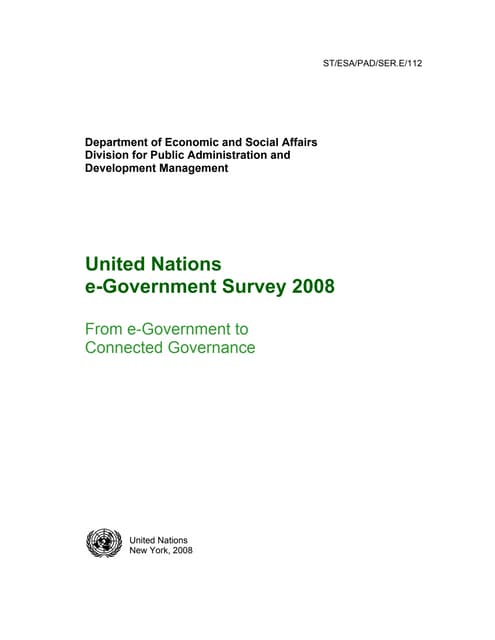e-Government Survey 2008 UN