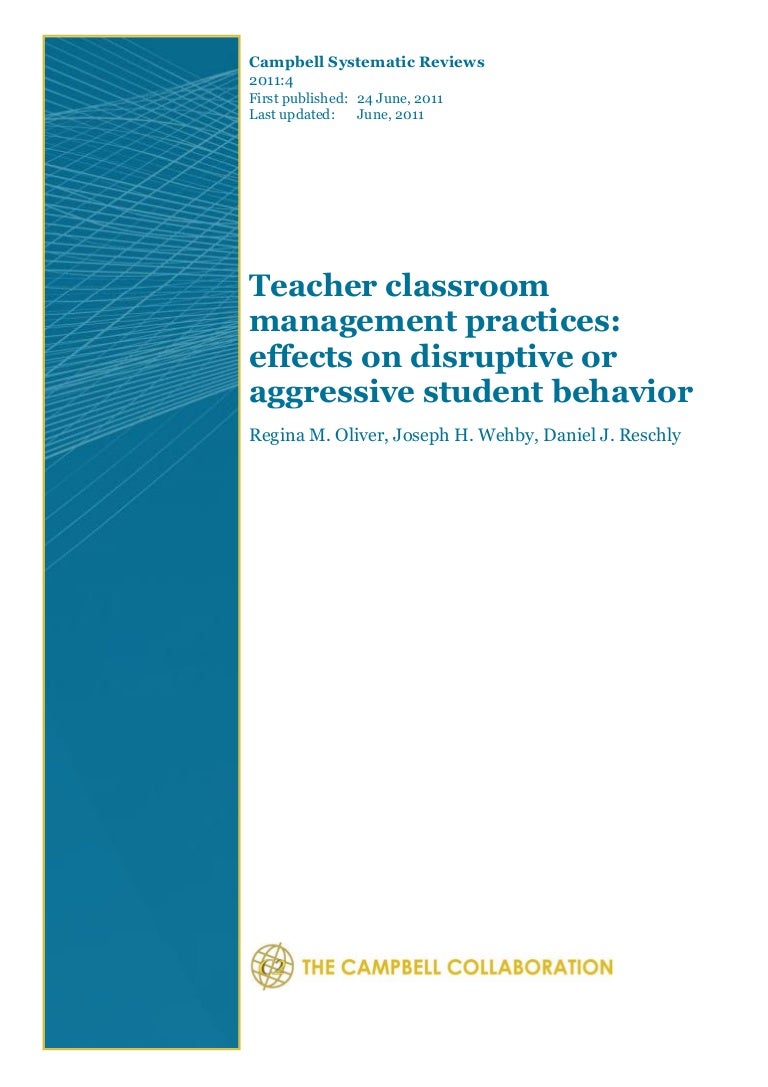 Teacher Classroom Management Practices Effects On - 